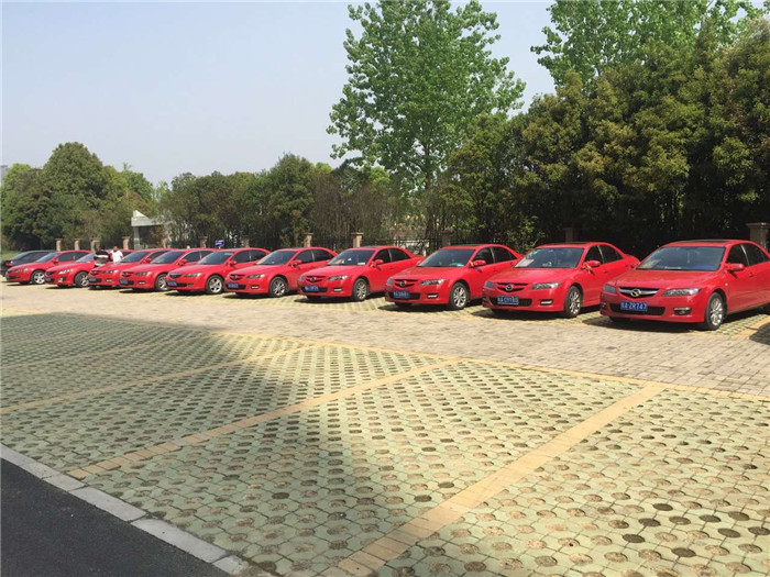 2016年7月11日 安徽良友租车公司的宝马轿跑车领衔红色马六大型车队来到枞阳县会宫镇